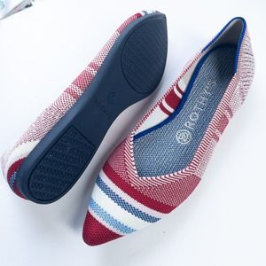 Rothy's The Point Retired Red Varsity Stripe Size 7 (feels like 6.5)
